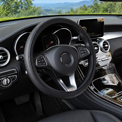 Universal Car Steering Wheel Cover Microfiber Leather Protection Cover anti Slip Breathable for 37-39Cm Steering Wheel Protector