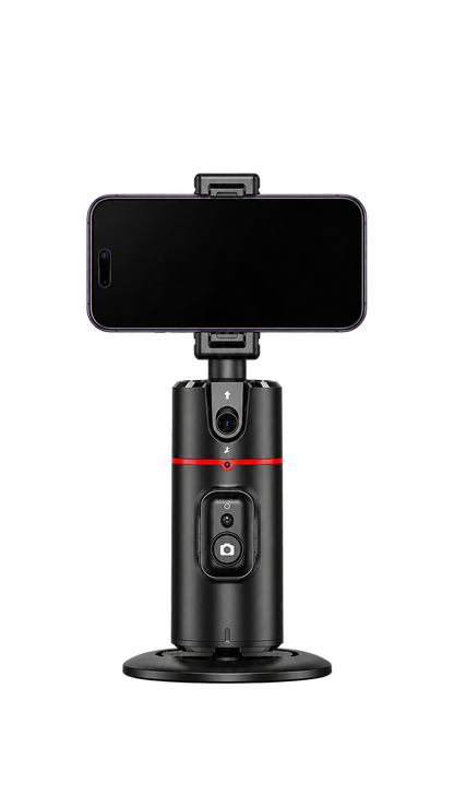 360° Auto Face Tracking Phone Holder – Foldable, Gesture Control